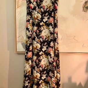 SHEIN Black Floral Maxi Dress